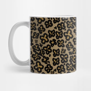 Shamrock Shaped Leopard Print in Natural Colors Mug
